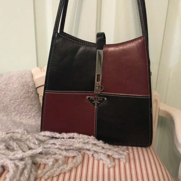 prada checkered handbag